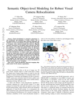 Semantic Object-level Modeling for Robust Visual Camera Relocalization