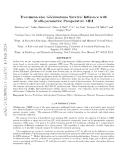 Treatment-wise Glioblastoma Survival Inference with Multi-parametric
  Preoperative MRI