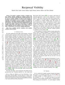Reciprocal Visibility