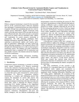 A Robotic Cyber-Physical System for Automated Reality Capture and
  Visualization in Construction Progress Monitoring