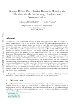 Towards Robust Car Following Dynamics Modeling via Blackbox Models:
  Methodology, Analysis, and Recommendations