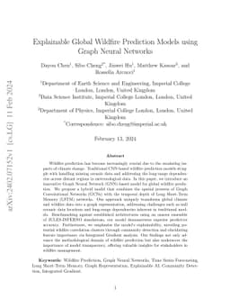 Explainable Global Wildfire Prediction Models using Graph Neural
  Networks