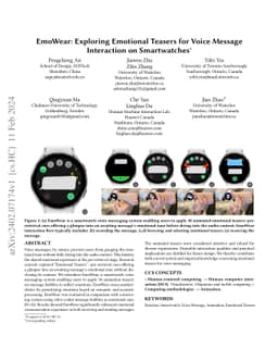 EmoWear: Exploring Emotional Teasers for Voice Message Interaction on
  Smartwatches