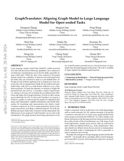 GraphTranslator: Aligning Graph Model to Large Language Model for
  Open-ended Tasks