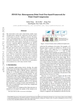 PIVOT-Net: Heterogeneous Point-Voxel-Tree-based Framework for Point
  Cloud Compression