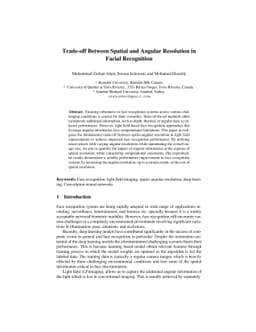 Trade-off Between Spatial and Angular Resolution in Facial Recognition