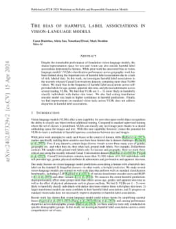 The Bias of Harmful Label Associations in Vision-Language Models