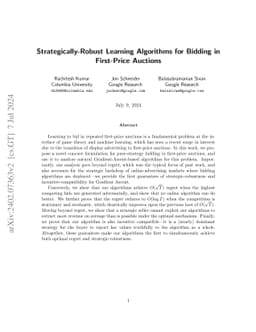 Strategically-Robust Learning Algorithms for Bidding in First-Price
  Auctions