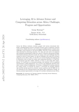 Leveraging AI to Advance Science and Computing Education across Africa:
  Challenges, Progress and Opportunities