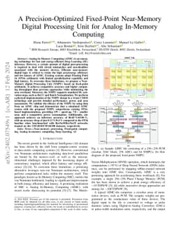 A Precision-Optimized Fixed-Point Near-Memory Digital Processing Unit
  for Analog In-Memory Computing