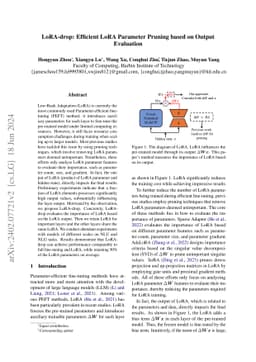 LoRA-drop: Efficient LoRA Parameter Pruning based on Output Evaluation