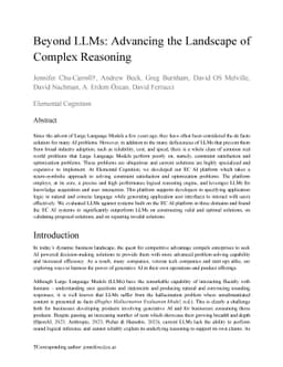 Beyond LLMs: Advancing the Landscape of Complex Reasoning
