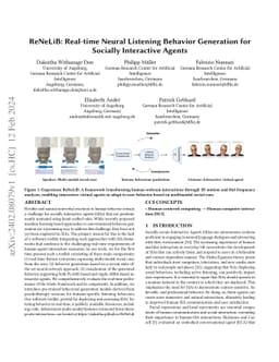 ReNeLiB: Real-time Neural Listening Behavior Generation for Socially
  Interactive Agents