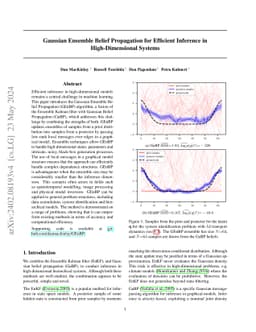 Gaussian Ensemble Belief Propagation for Efficient Inference in
  High-Dimensional Systems