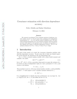 Covariance estimation with direction dependence accuracy
