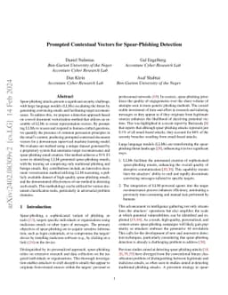 Prompted Contextual Vectors for Spear-Phishing Detection