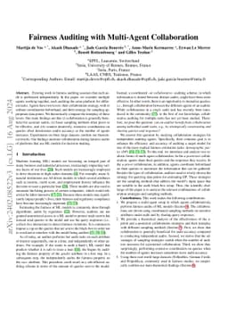 Fairness Auditing with Multi-Agent Collaboration