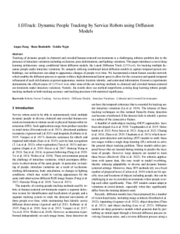 LDTrack: Dynamic People Tracking by Service Robots using Diffusion
  Models