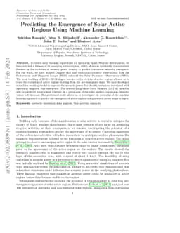 Predicting the Emergence of Solar Active Regions Using Machine Learning