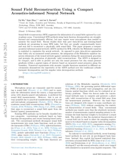 Sound Field Reconstruction Using a Compact Acoustics-informed Neural
  Network