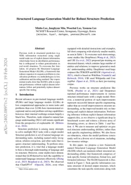 Structured Language Generation Model for Robust Structure Prediction