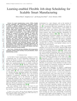 Learning-enabled Flexible Job-shop Scheduling for Scalable Smart
  Manufacturing