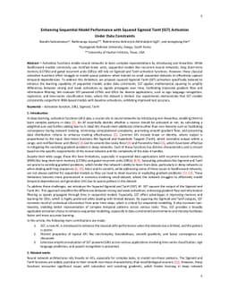 Enhancing Sequential Model Performance with Squared Sigmoid TanH (SST)
  Activation Under Data Constraints