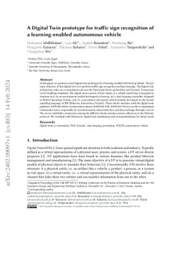A Digital Twin prototype for traffic sign recognition of a
  learning-enabled autonomous vehicle