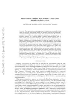 Regression graphs and sparsity-inducing reparametrizations