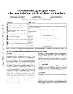 AutoTutor meets Large Language Models: A Language Model Tutor with Rich
  Pedagogy and Guardrails