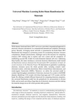 Universal Machine Learning Kohn-Sham Hamiltonian for Materials