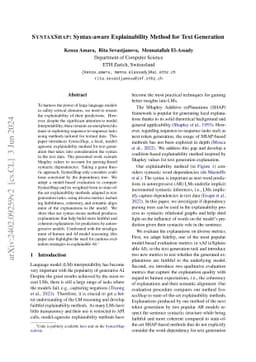 SyntaxShap: Syntax-aware Explainability Method for Text Generation