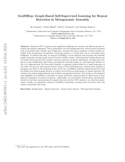 GraSSRep: Graph-Based Self-Supervised Learning for Repeat Detection in
  Metagenomic Assembly