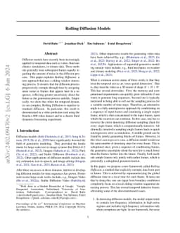 Rolling Diffusion Models