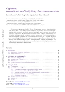 Cryptomite: A versatile and user-friendly library of randomness
  extractors