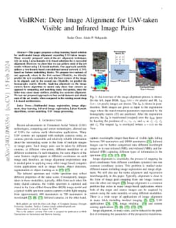 VisIRNet: Deep Image Alignment for UAV-taken Visible and Infrared Image
  Pairs