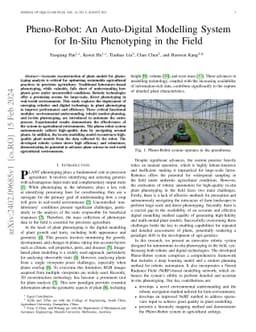 Pheno-Robot: An Auto-Digital Modelling System for In-Situ Phenotyping in
  the Field