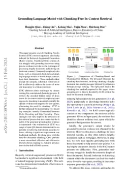 Grounding Language Model with Chunking-Free In-Context Retrieval