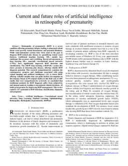 Current and future roles of artificial intelligence in retinopathy of
  prematurity