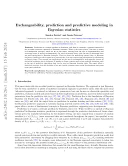 Exchangeability, prediction and predictive modeling in Bayesian
  statistics