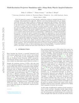 Multi-Excitation Projective Simulation with a Many-Body Physics Inspired
  Inductive Bias