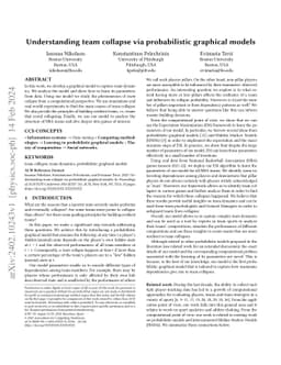 Understanding team collapse via probabilistic graphical models