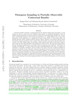 Thompson Sampling in Partially Observable Contextual Bandits