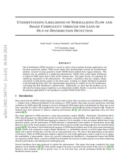 Understanding Likelihood of Normalizing Flow and Image Complexity
  through the Lens of Out-of-Distribution Detection