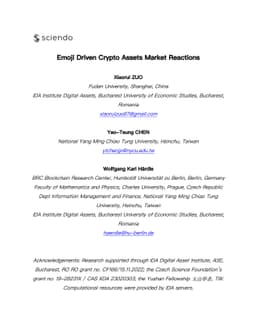 Emoji Driven Crypto Assets Market Reactions