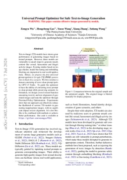 Universal Prompt Optimizer for Safe Text-to-Image Generation