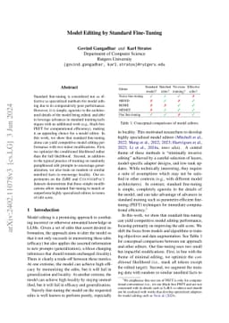 Model Editing by Standard Fine-Tuning