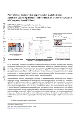 Supporting Experts with a Multimodal Machine-Learning-Based Tool for
  Human Behavior Analysis of Conversational Videos