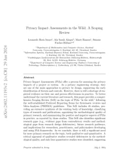 Privacy Impact Assessments in the Wild: A Scoping Review