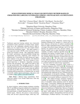 Semi-supervised Medical Image Segmentation Method Based on Cross-pseudo
  Labeling Leveraging Strong and Weak Data Augmentation Strategies